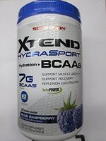 Xtend Hydrasport BCAA Powder, Blue Raspberry, 12.2 oz (Pack of 2)