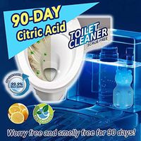 Automatic Toilet Bowl Cleaner, Juner 2Pcs Eco Friendly Toilet Tank and Bathroom Cleaning System Scrub Free Bleach and Blue Cleaning Supplies, Natural Plant Scent, Safe for All Pipes and Septic Tanks