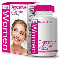 Digestive Enzyme Blend for Women, with Probiotics to Support Better Digestion, for Bloating & Gas Relief, Made in USA - 60 Veggie Capsules