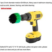 SaferCCTV 3" Medium Drill Brush Attachment for Bathroom Cleaning Such as Sink, Shower, Flooring, and Toilet Cleaning
