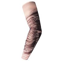 JK Home 1pc Tattoo Elastic Sports Compression Arm Sleeves Cool Sun Block UV Protection Arm Warmer for Bicycle Hunting Basketball Baseball Football #C S