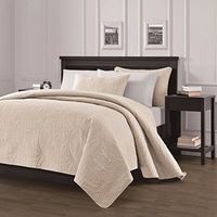unbrand Collection Austin 3-Piece Oversized Bedspread Coverlet Set Ivory/Queen Size