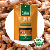 FEEL GOOD Premium Organic Fortified Turmeric Root Powder (7 oz) - With Organic 95% Curcuminoids And Black Pepper Extract - USDA Certified Anti Inflammatory Supplement That Helps The Immune System