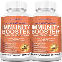 Immune Support Immunity Booster Supplement & Immunity Support with Echinacea, Vitamin C, Manganese & Zinc - Better Than Elderberry - Healthy Stress Response & Healthy Respiratory System - 2 Pack