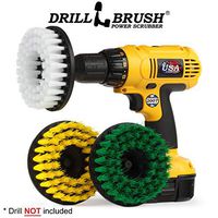 Kitchen Tools - Drill Brush - House Cleaning Spin Brush Kit - Stove, Oven Rack, Sink, Baseboard, Floor - Bathroom Accessories - Shower Door - Vanity Mirror - Shower Curtain - Bath Mat - Tile and Grout
