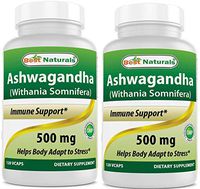 Best Naturals Ashwagandha Extract 500 Mg 120 Capsules (Pack of 2)