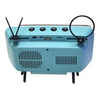 Liveday Mini Speaker Retro TV Mobile Phone Screen Stand USB Charging Port Wireless Portable Audio Speakers Subwoofer Technique