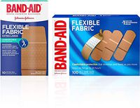 BAND-AID Brand Flexible Fabric Adhesive Bandages for Wound Care & First Aid, 1 Box Extra Large Size 10 ct and 1 Box All One Size 100 ct" 1 ea