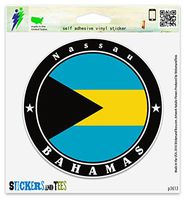 Bahamas Nassau Vinyl Car Bumper Window Sticker 2" x 2"