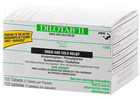 Dilotab - Allergy, Sinus, Cold Relief, Refill Box (100 Tablets)
