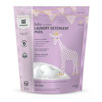 Grab Green {Stage 2} Natural Baby Laundry Detergent Pods {5+ Months}, Organic Enzyme-Powered, Plant & Mineral-Based Concentrated Powder Pods, Dreamy Rosewood Fragrance—with Essential Oils, 50 Loads