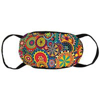 NiYoung Mouth Covers Psychedelic Trippy Mandala Flower Gear Earloop Face Covers - Adjustable Elastic Strap for Hiking Camping, Dustproof Mouth-Muffle, Half Face Mouth Cover