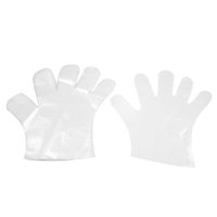 uxcell Plastic Deal Garbage Shoe Shining Disposable Gloves 100 Pcs Clear