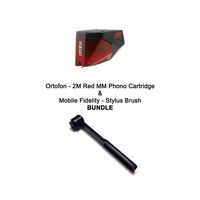 Ortofon - 2M Red MM Phono Cartridge & Mobile Fidelity - Stylus Brush BUNDLE