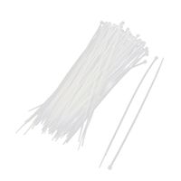 Uxcell Nylon Wire Zip Cable Organizer Tie, 2.5mm x 200mm, 100pcs, White