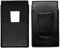 Genuine Leather Vintage Shield Full Pack Cigarette Case with Belt Clip