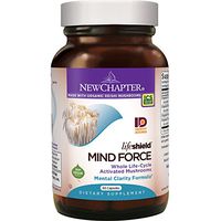 New Chapter Lion's Mane + Reishi Mushroom - LifeShield Mind Force for Mental Clarity with Organic Reishi Mushroom + Vegan + Non-GMO Ingredients - 60 ct