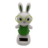 CreazyBee Solar Powered Dancing Swinging Animated Dancer Toy Car Windowsill Decoration New (Green)