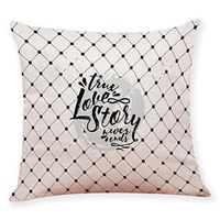 scamper Throw Pillow Covers DIY Happy Valentine's Day Pillowcase Home Decor Cushion Cover Linen Blend 45 × 45cm