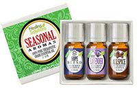 Healing Solutions Seasonal Aromas Set 100% Pure, Best Therapeutic Grade Essential Oil Kit - 3/10mL (Allspice (Pimento), French Lavender, and Hope)