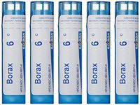 Boiron Borax 6C (Pack of 5), Homeopathic Medicine for Canker Sores