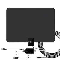 【2019 Latest】PACOSO 65-100 Miles Digital Amplified HD TV Antenna - Indoor TV Antenna 4K HD Freeview Life Local Channels All Type Television Local Channels w/Detachable Signal Amplifier and 13.2ft Long