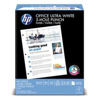Office20 Paper, 92 Bright, 3-Hole Punched, 20lb, Letter, White, 500 Sheets/Ream