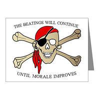 Note Card Pirate Beatings Will Continue Morale