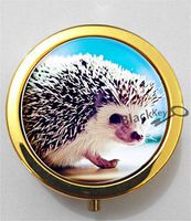 BlackKey Hedgehog 3-Compartment Decorative Pocket Gift Box Case Organizer for Pill, Color 2 -2197