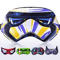 Star Wars Sleep Mask for Kids Men Children - Sleeping mask 100% Soft Cotton - Comfortable Eye Cover for Sleeping Night Cover Blindfold for Travel Airplane Gift (Stormtrooper White, Plastic Pack)