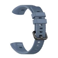 Solid Color Silicone Soft Smart Watch Strap Replacement for Huawei Band 3 Pro - Cyan by Bullker