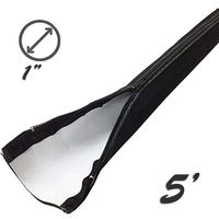 1" Neoprene Easy Cable Wrap with Zipper - Black/White - 5FT