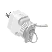 The Snap Back Charger Winder Compatible with Apple 12W iPhone, and iPad Chargers for travel and cable management