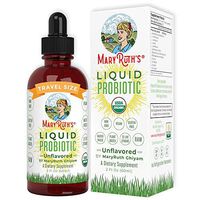Organic Liquid Probiotics & Enzymes by MaryRuth's (Plant & Water Based) for Men Women Kids & Toddlers - Non-GMO Vegan Raw - 12 Potent Live strains of Flora - Acidophilus (2oz Glass Travel Size)