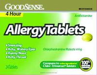 Allergy Tablets 4 Hour, Allergy Tabs 4 Hour 24Ct, (1 EACH, 1 EACH)