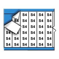 Brady WM-S4-PK Repositionable Vinyl Cloth (B-500), Black on White, Solid Letters & Numbers Wire Marker Card (25 Cards)
