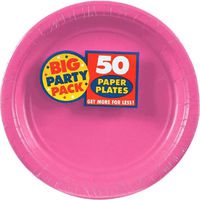 Amscan Pink Paper Plate Big Party Pack, 50 Ct.