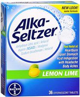 Alka-Seltzer Effervescent Tablets Lemon Lime 36 Tablets (Pack of 11)