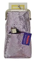 New Design Sequin Cigarette Soft Mesh 100s 120 S Cigarette Case with Lighter Pocket By Marshal (Purple)