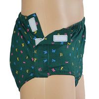 Men's Breathable Cotton Underwear Patient Reusable Snap-On Incontinence Pant - XL