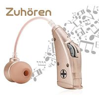 Zuhören Digital Hearing Amplifier Gold Copper color. BTE (Behind-The-Ear style) sound enhancer amplifier. With 4 sizes of ear buds.e P13 cell battery last up to 95 hours. (Gold Copper)