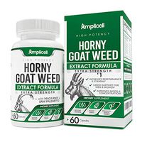 Amplicell Horny Goat Weed Extract | with Maca Root, Tongkat Ali, L Arginine & Ginseng | Enhanced Energy & Performance for Men and Women | Natural Herbal Supplements | 60 Vegetarian Capsules