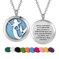 WPFdesign Stainless Steel Mermaid Aroma Therapy Aromatherapy Essential Oil Diffuser Necklace Locket Pendant (Style 36)