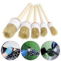 5Pcs Soft Car Detailing Brushes for Cleaning Dash Trim Seats Wheels Wood Handle(20mm,25mm,30mm,35mm,45mm)