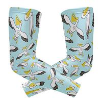 LEVEIS Pelicans Arm Sleeves UV Protection for Men Women Sunblock Protective Gloves Running Golf Cycling Driving Long Arm Cover 1 Pair