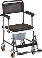 Commode Chair and Padded Toilet Seat, Shower Transport Chair