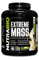 NutraBio Extreme Mass Weight Gainer - 6 lbs Vanilla by NutraBio