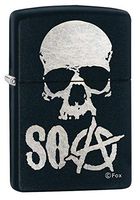 Custom Personalized Zippo Black Matt Sons of Anarchy Windproof Lighter Free Engraving #29891