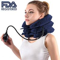 Siwei Cervical Neck Traction Device for Instant Neck Pain Relief [FDA Approved] - Inflatable & Adjustable Neck Stretcher Collar Brace for Home Neck Decompression