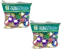 Gift Bows 104 Christmas Holiday Red Green Blue Holographic Peel n' Stick for Gift Wrapping Presents, Decoration, Peel N Stick (104 Bows)